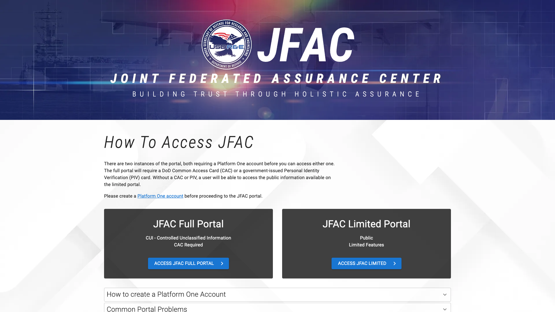 JFAC Portal